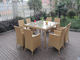 Wicker Rattan Garden Dining Sets , Comfortable Cane Furniture