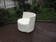Waterproof White Resin Wicker Chair Set For Home / Restaurant